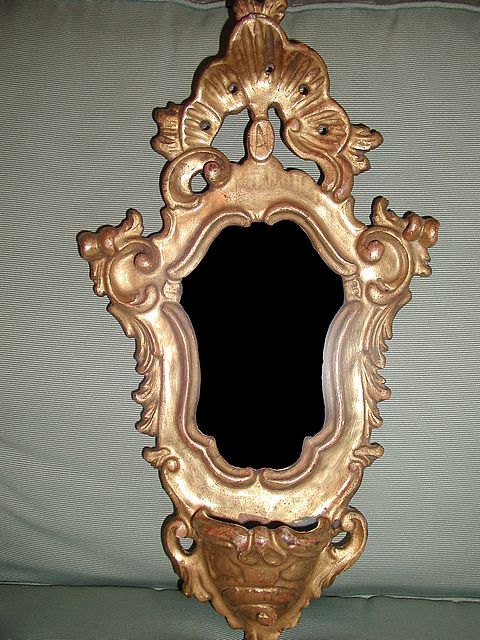 Black mirror gold frame